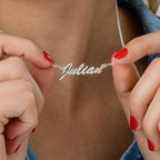 22K plated name necklace personalized gold pendant