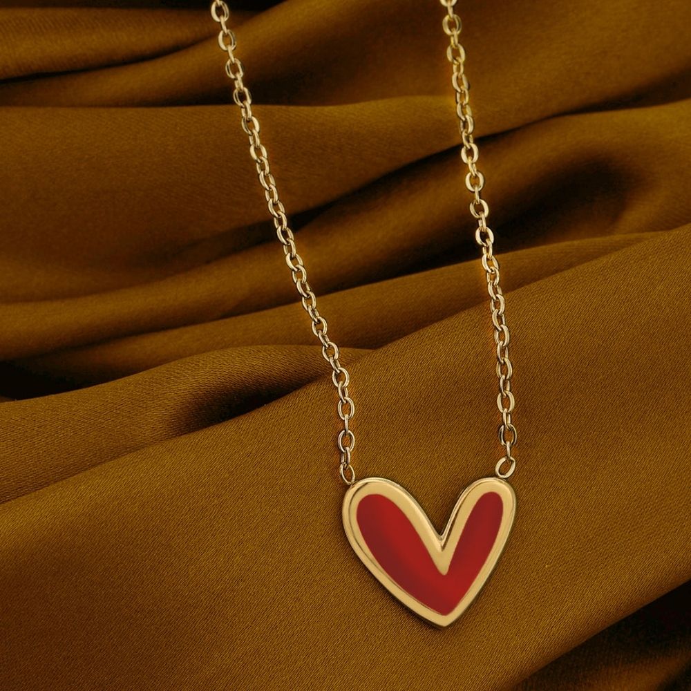 valentine love collection red heart pendant