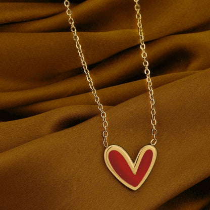 valentine love collection red heart pendant