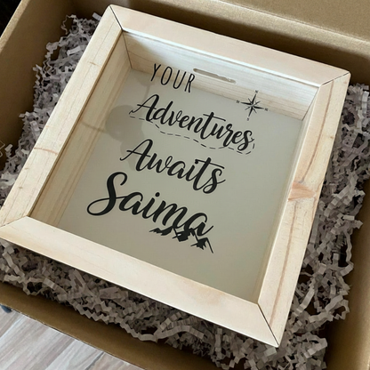 MOSKAI | Personalised Wooden Money Saving Box