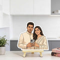 Moskai Modern Indian Family Custom Caricature – Personalized Couple Portrait Standee Gift
