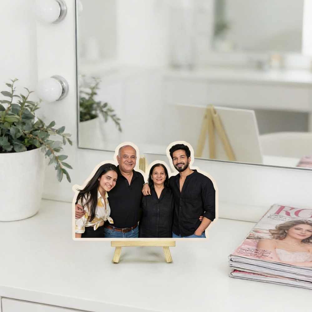 Moskai Modern Indian Family Custom Caricature – Personalised Family Photo Standee Gift