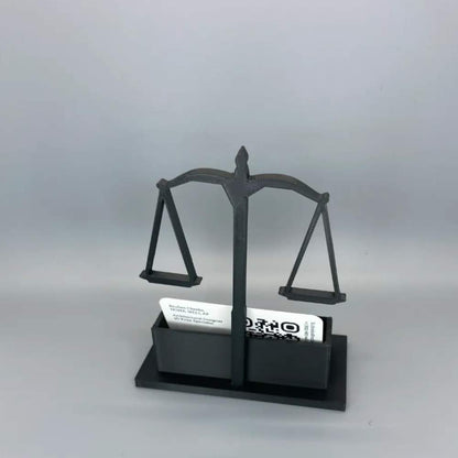 Moskai 3D Printed Lawyer Card Holder – Justice Scale Design Desk Organizer