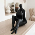 Moskai 3D Printed Couple Sculpture Showpiece – Modern Abstract Home Décor Statue