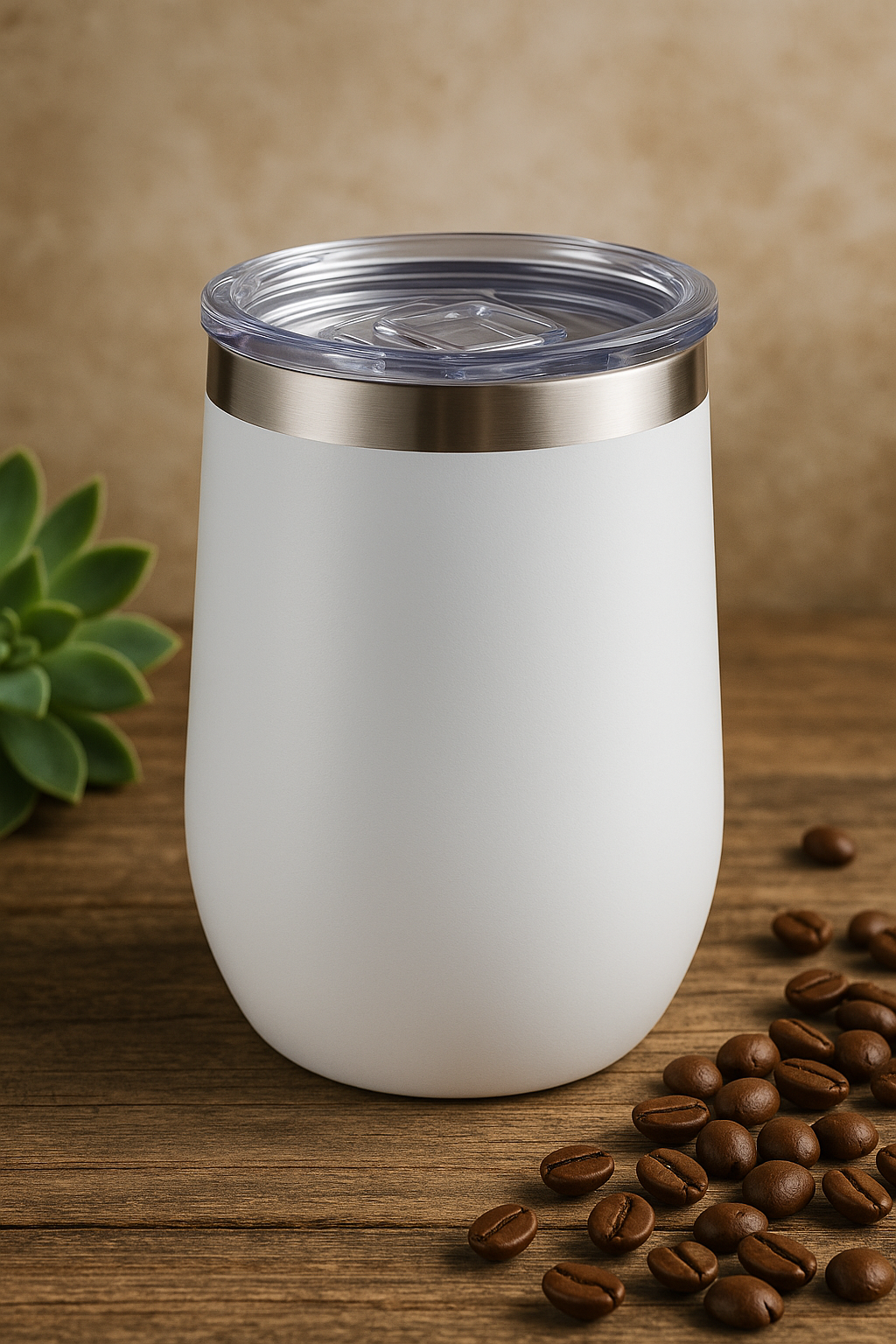 Moskai Personalised White Tumbler for Her – Custom Name Insulated Coffee Tumbler