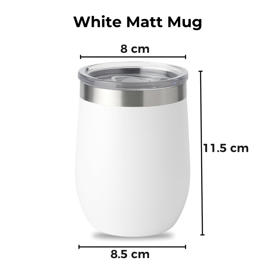Moskai Personalised White Tumbler for Her – Custom Name Insulated Coffee Tumbler