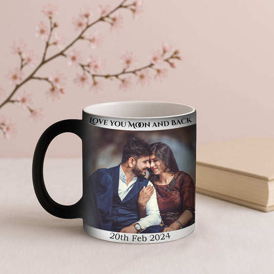 Moskai Personalised Magic Mug for Couple – Heat Reveal Photo Mug