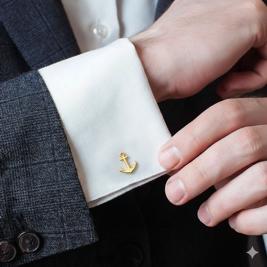 Moskai Anchor Cufflinks | Nautical Theme Luxury Cufflinks for Men