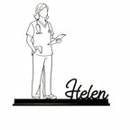 Personalized Nurse Desk Name Plate - Custom Medical Professional Stainless Steel Table Sign - Doctor & Healthcare Worker Office Decor