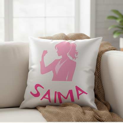 MOSKAI | Personalized Boss Lady Name Cushion | Custom Name Pillow