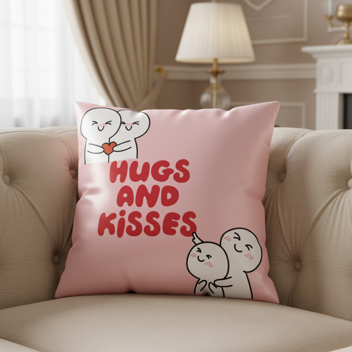 MOSKAI | Personalized Hugs & Kisses Photo Cushion