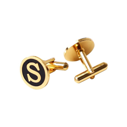 custom initial cufflinks gold cufflinks engraved style
