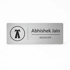 Personalised Metal Nameplate for Lawyers & Advocates for Office Door Name Plate - Professional Legal Chamber Signage (3x12 Inch