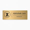 Personalised Metal Nameplate for Lawyers & Advocates for Office Door Name Plate - Professional Legal Chamber Signage (3x12 Inch