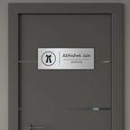 Personalised Metal Nameplate for Lawyers & Advocates for Office Door Name Plate - Professional Legal Chamber Signage (3x12 Inch