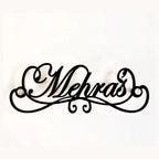 Personalized Surname Metal Door Nameplate - Custom Laser Cut Family Name Sign