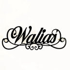 Personalized Surname Metal Door Nameplate - Custom Laser Cut Family Name Sign