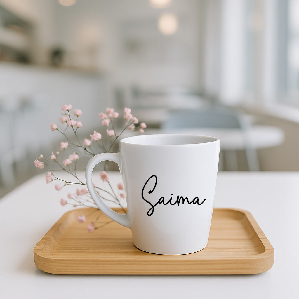 Moskai Personalised Name Mug for Her – Elegant Custom Coffee & Tea Cup