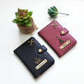 MOSKAI Personalised Passport Cover With Checks Texture