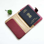 MOSKAI Personalised Passport Cover With Checks Texture