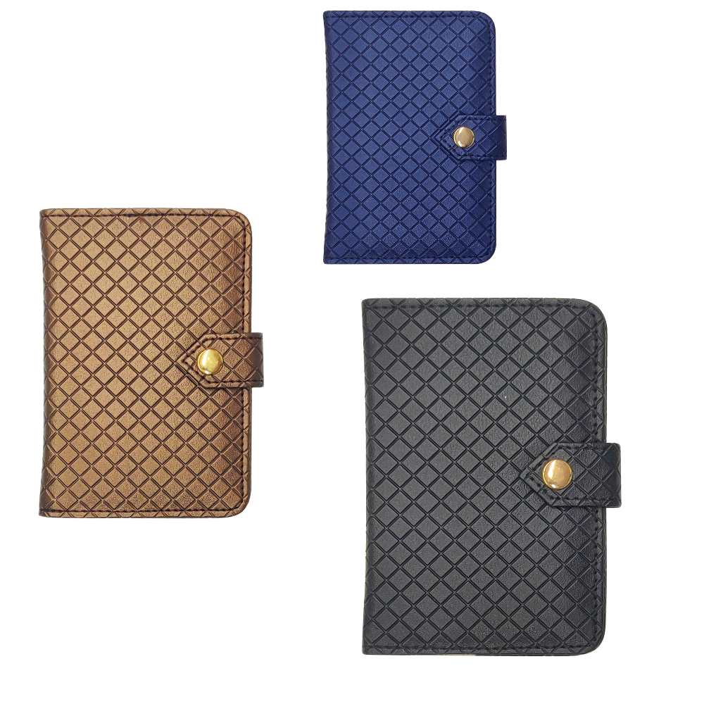 MOSKAI Personalised Passport Cover With Checks Texture