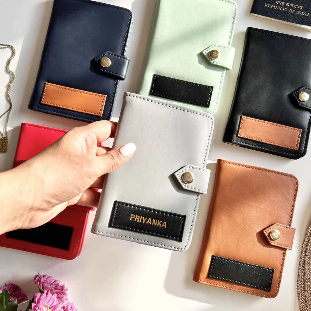 MOSKAI Personalised Passport Cover with Flap