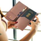 MOSKAI Personalised PU Leather Passport & Travel Organizer