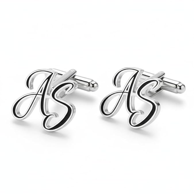 personalised cufflinks custom enamel letter cufflinks