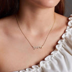 Personalized Hindi Name Necklace - Custom Devanagari Script Nameplate Pendant for Women & Girls