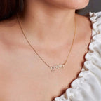 Personalized Hindi Name Necklace - Custom Devanagari Script Nameplate Pendant for Women & Girls