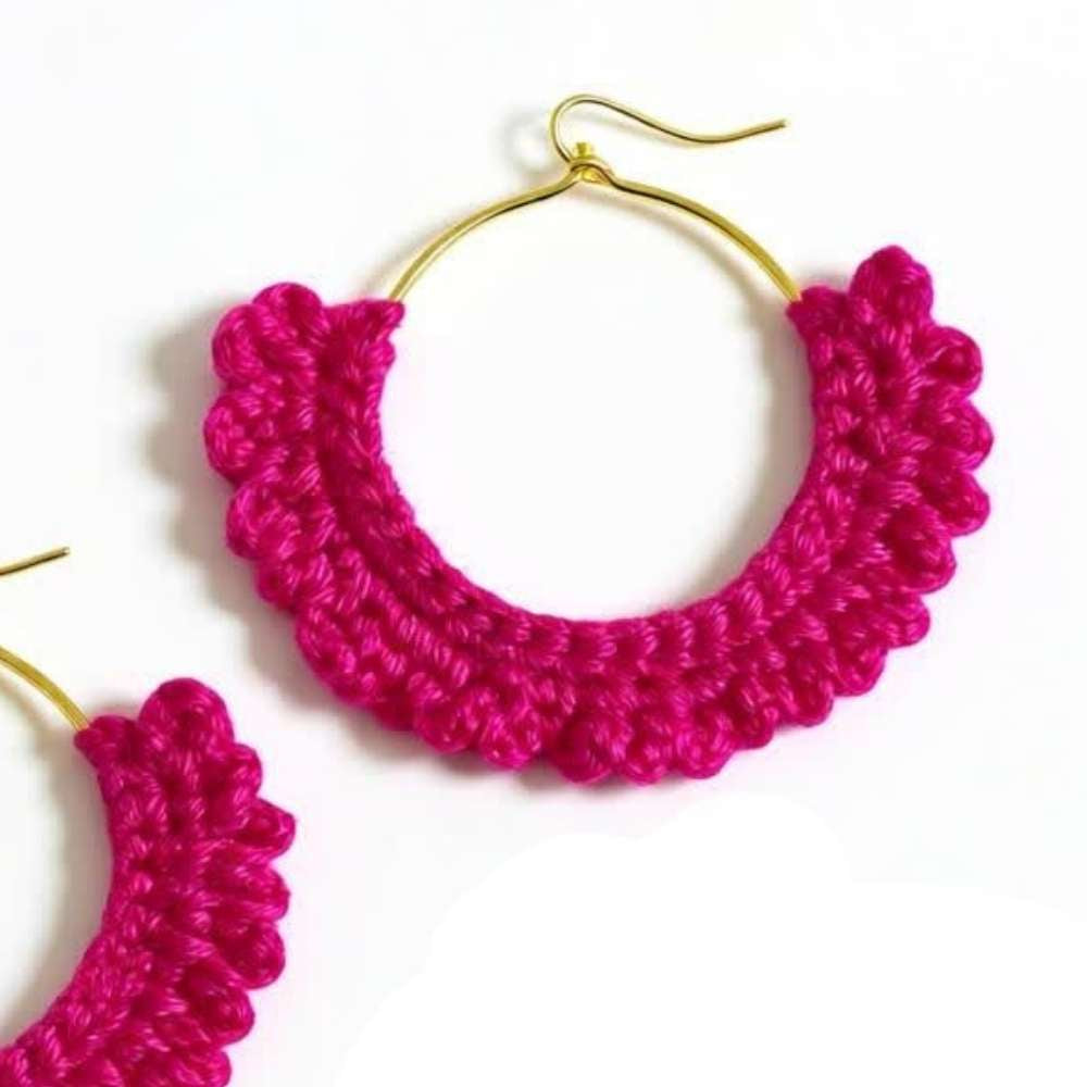 hot pink crochet hoops jewellery earrings for her

fashion earrings new earrings crochet hoops

earrings for her earrings women hot pink design

ear rings crochet hoop earrings trendy

earrings collection vibrant pink jewellery

custom jewelry inspired crochet hoop earrings