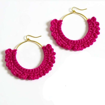 hot pink crochet hoops jewellery earrings for her

fashion earrings new earrings crochet hoops

earrings for her earrings women hot pink design

ear rings crochet hoop earrings trendy

earrings collection vibrant pink jewellery

custom jewelry inspired crochet hoop earrings