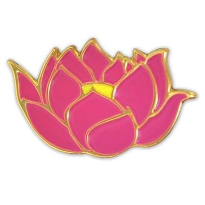 Pink Lotus Enamel Pin for Saree & Political Diplomats | Moskai Elegant Accessory