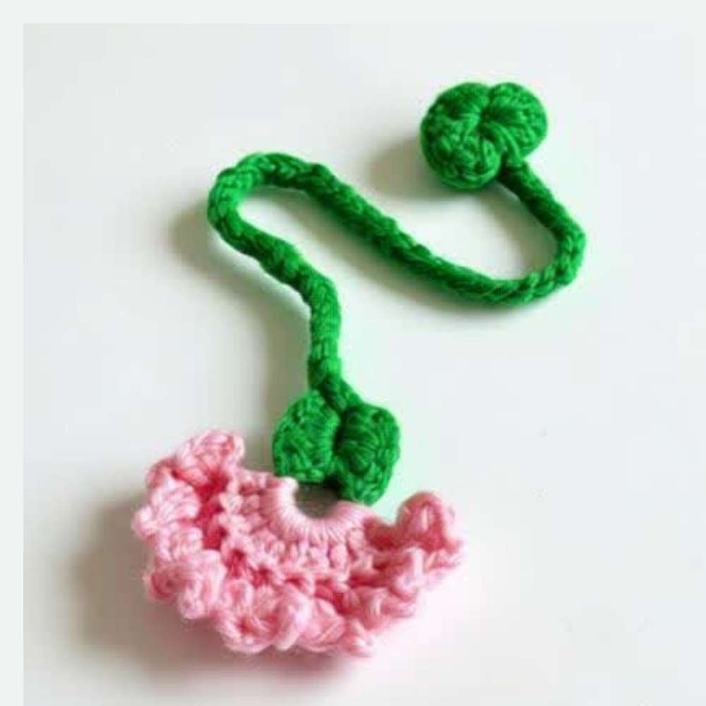 Cute Crochet Bag Charm in Pink |