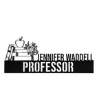 Personalized Professor Desk Name Plate - Custom University Teacher Stainless Steel Table Sign - Academic & Faculty Office Decor
