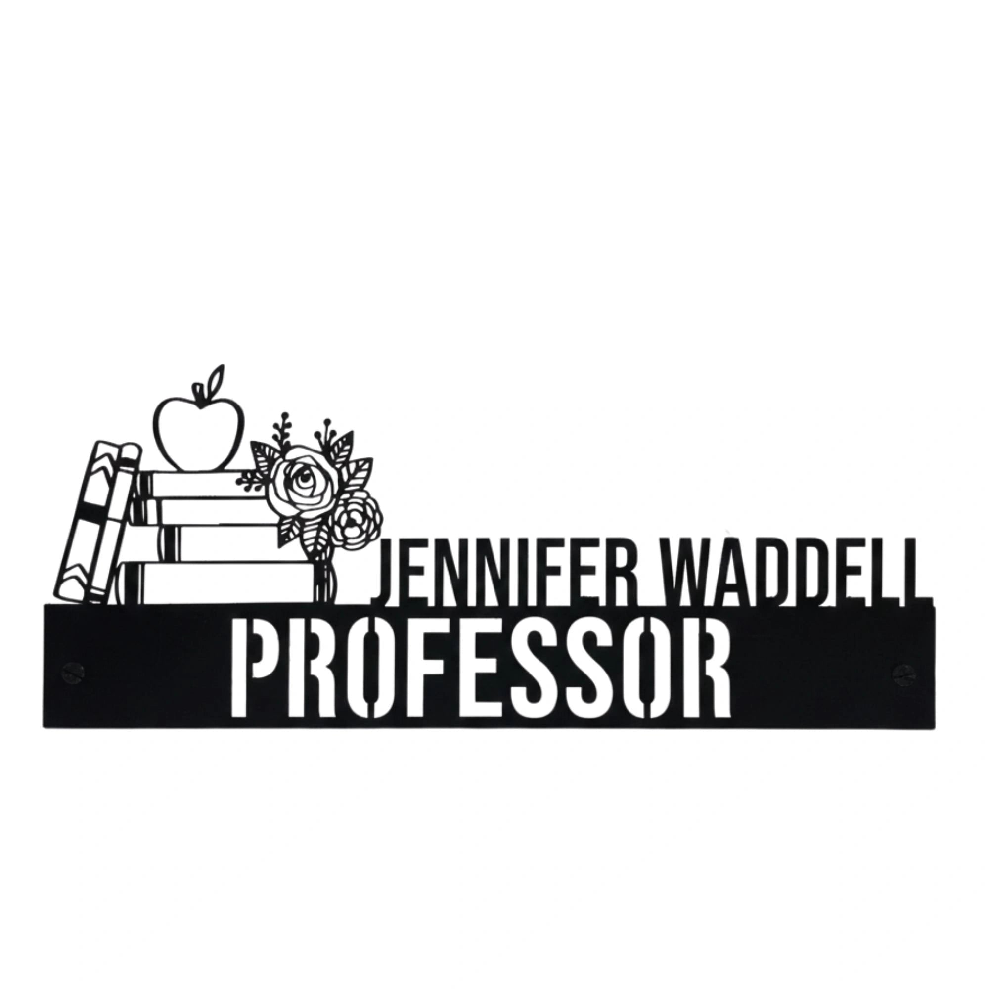 Personalized Professor Desk Name Plate - Custom University Teacher Stainless Steel Table Sign - Academic & Faculty Office Decor