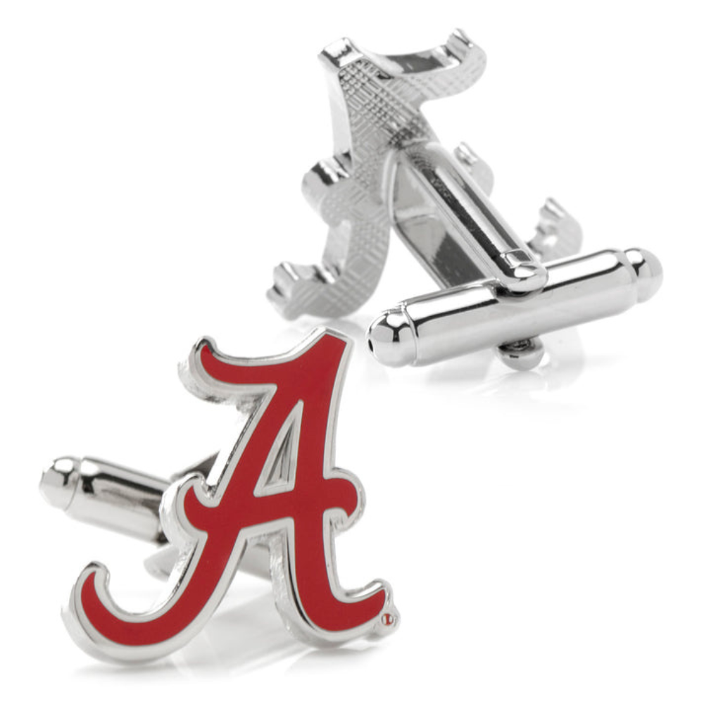 Moskai Personalised Initial Enamel Cufflinks in Red | Custom Luxury Cufflinks for Men & Women