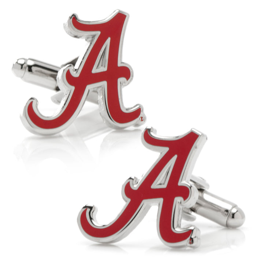 Moskai Personalised Initial Enamel Cufflinks in Red | Custom Luxury Cufflinks for Men & Women