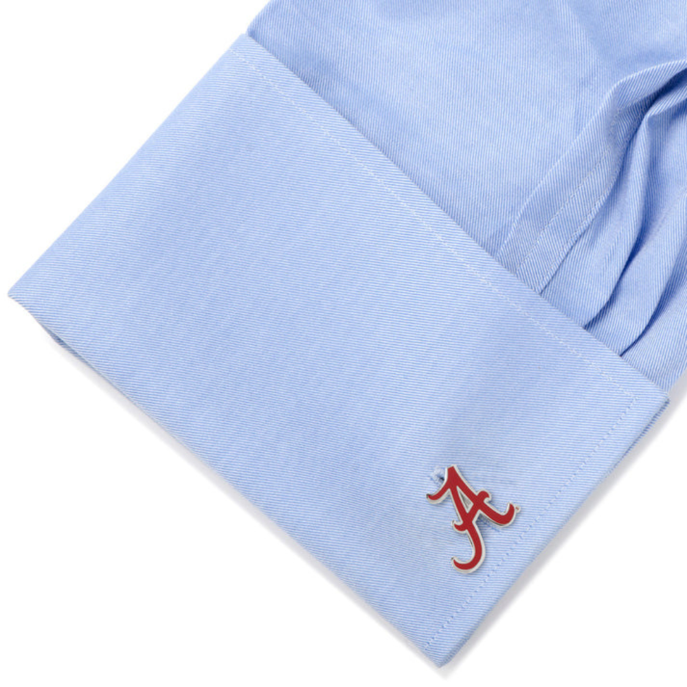 Moskai Personalised Initial Enamel Cufflinks in Red | Custom Luxury Cufflinks for Men & Women