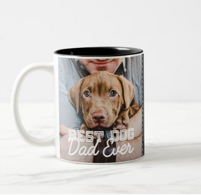 Moskai Best Dog Dad Photo Mug – Personalized Gift for Pet Fathers