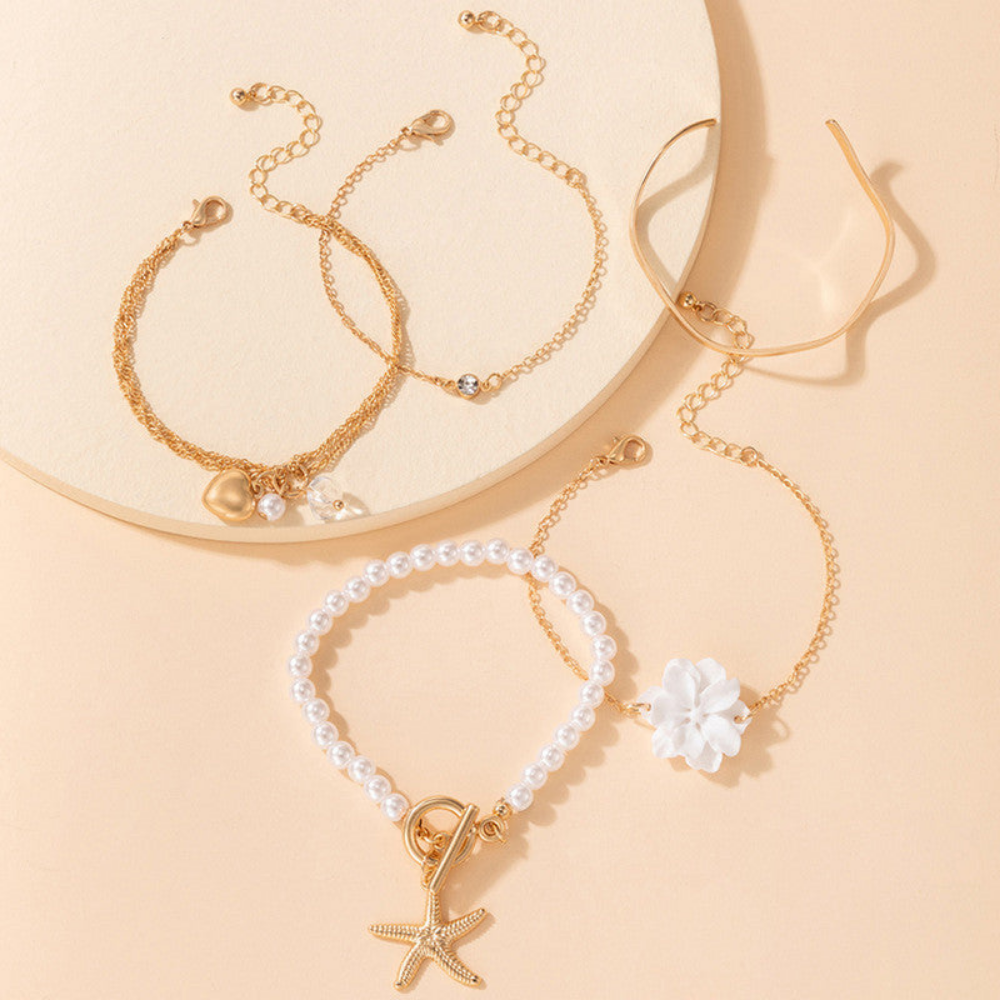 Gold Toned Gold Plated Bracelet | Contemporary Korean Style