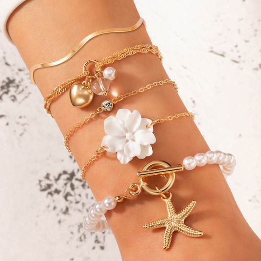 Gold Toned Gold Plated Bracelet | Contemporary Korean Style