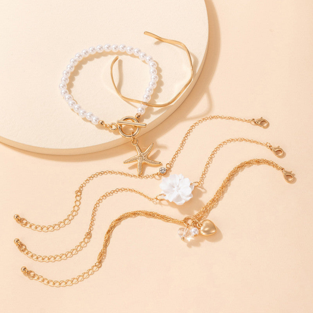 Gold Toned Gold Plated Bracelet | Contemporary Korean Style