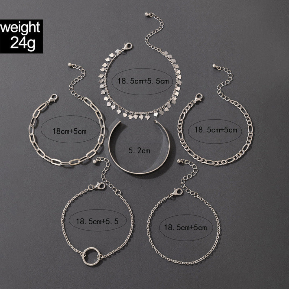 Silver Toned Silver Plated Bracelet | Contemporary Stackable Design