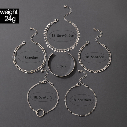 Silver Toned Silver Plated Bracelet | Contemporary Stackable Design