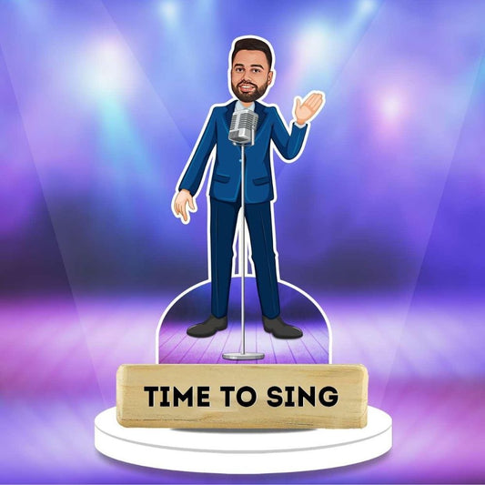 Singer Personalized Caricature Desk Stand | Custom Made by Moskai