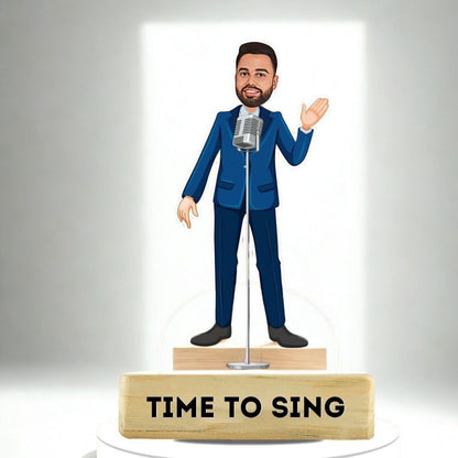 Singer Personalized Caricature Desk Stand | Custom Made by Moskai