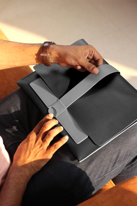 Laptop Sleeve Cum Organizer | Yellow & Blue