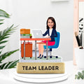 Team Leader Personalised Caricature Showpiece – Office Gift by Moskai