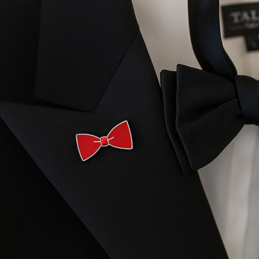 Moskai Bow Tie Enamel Pin – Stylish Tuxedo Style Lapel Pin for Men & Women